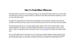 After all, you only sleep. How To Wash Blissy Pillowcase Pdf Docdroid