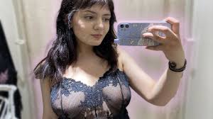 Avanie's see-through lingerie display