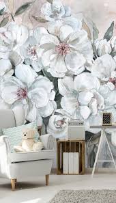 Blushing Bouquet Wallpaper Mural By Carol Robinson It S The Perfect Addition To Any Room In 2020 Wall Wallpaper Mural Wall Murals