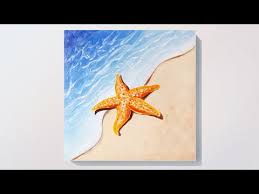 6 Easy Beach Acrylic Painting Tutorial For Beginners Learn How To Paint Starfish Drawing 7 In 2020 Starfish Drawing Painting Tutorial Acrylic Painting Tutorials