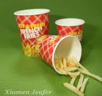 High Quality Disposable Food Container 12/16/32oz French Fries Paper Cup