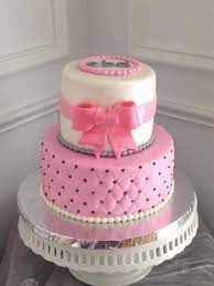 Qulited Baby Shower Cake Pink White And Silver Cake Baby Shower Cakes Shower Cakes