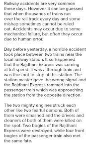 Most train accidents are really mundane incidents that involve a locomotive hitting a vehicle or person on the tracks, often at a crossing, but sometimes a trespasser. Write A Report On A Train Accident Occurred In Your Locality Brainly In