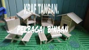 Cara membuat miniatur rumah dari stick es krim alat dan bahan : Kraf Tangan Batang Ais Krim Menjadi Rumah Youtube