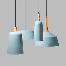 Nordic Style Blue Pendant Light With Shade 1 Bulb Aluminum Pendant Lamp For Restaurant Office Beautifulhalo Com