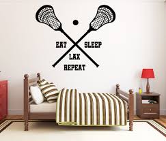 Lacrosse Wall Decal Lacrosse Wall Decor Custom Name Etsy Baby Room Decals Wall Decals Lacrosse