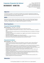 Job title, keywords, company, location. Financial Aid Advisor Resume Samples Qwikresume