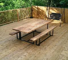 Reclaimed Industrial Chic Custom Outside Garden Tables Benches Bar Restaurant Furniture Steel And Wood Ma Restaurant Furniture Outdoor Tables Patio Furniture
