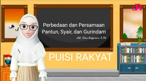 Pantun terdiri daripada empat baris serangkap. Perbedaan Dan Persamaan Pantun Syair Dan Gurindam Puisi Rakyat Pembelajaran Smp Kelas 7 Youtube