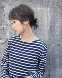 ストレートだから可愛い 旬の切りっぱなしボブでおしゃれしよ hair ひとつ結び ボブ ポニーテール 簡単 ハーフアップヘア