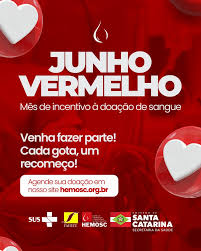 Junho Vermelho: HEMOSC promove ações e homenagens no mês de conscientização  da doação de sangue