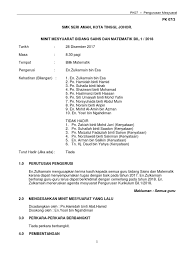 Kelab pencinta alam sekitar universiti kebangsaan malaysia (ukm) minit mesyuarat program hijaukan bumi bil. Minit Mesyuarat Bidang Sains N Math Kali Pertama 2018