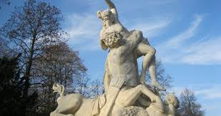 Um 1720 Dresden Entfuhrung Der 2 Gattin Des Herakles Deianira Durch Kentaur Nessos Von Antonio Corradini Marmor Westlich Vom Palais Grosser Garten Hauptallee In Herakles Greek Statue Statue