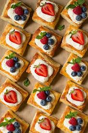 Puff Pastry Fruit Tarts With Ricotta Cream Filling In 2020 Fruit Tart Easter Food Appetizers Tart Dessert