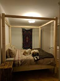 How to make a four poster bed minecraft originally for the royals, four poster beds carry a regal quality that translates across many cultures. My Other Half Wanted A 4 Poster Bed I Couldnt Stomach How Much They Where To Buy So I Built One Instead Its Still Standing 4 Months On Woodworking