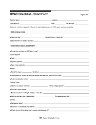 Sample contracts • contract templates • business contracts. Printable Hvac Checklist Fill Out And Sign Printable Pdf Template Signnow