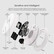 Price comparison for 10 year smoke detector battery at mvhigh. X Sense Sd01 Smoke Detector With Led Escape Light