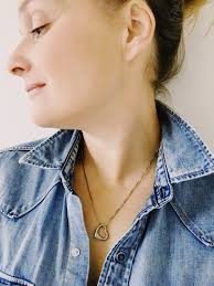 Vintage Lovely Heart Pendant ,chain,necklace in Real Silver From the 80s