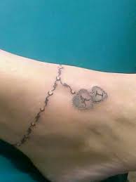 Ankle Bracelet Tattoo With Kids Initials Ankle Bracelet Tattoo Tattoos Tattoo Bracelet