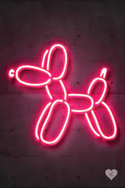 balloon dog canvas art print by octavian mielu icanvas in 2021 neon signs neon wall art pink neon wallpaper