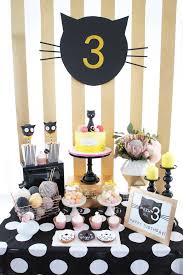 For this cat themed birthday party, i used the design of the tableware to inspire the food. Kitty Cat Birthday Party Kara S Party Ideas Cat Birthday Party Cat Themed Birthday Party Birthday