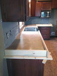 Diy Concrete Counters Poured Over Laminate Diy Concrete Countertops Diy Kitchen Countertops Concrete Kitchen
