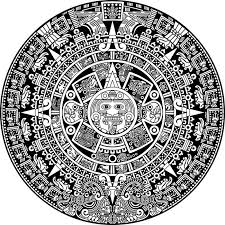 Antigua cascada maya tallada en piedra. Calendario Azteca Drawing Www Imagenesmi Com