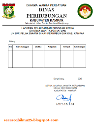 Program keluarga harapan (pkh) merupakan program nasional dibawah kementerian sosial ri, program ini sangat bagus sekali dan merupakan harapan keluarga sangat miskin (rtsm). Contoh Format Laporan Pelaksanaan Program Kerja Dharma Wanita Secercah Ilmu