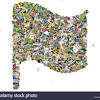 Military dog tags on collage of flags. 1