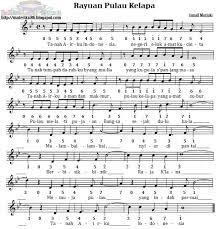 Hasil gambar untuk note pianika rayuan pulau kelapa | Not musik, Lirik lagu