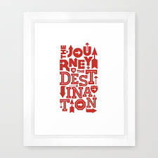 Framed Journey Quote The Journey Is The Destination Red White Adventure Work Home Decor Hope Travel Faith Pu Journey Quotes Quotable Quotes Red Frame