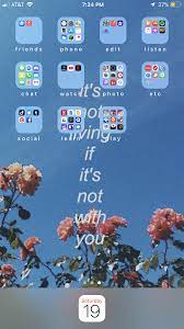 Cute Phone Set Up Homescreen Iphone Layout Organize Phone Apps