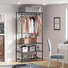 Foldable hanging closet clothes hanging organizer shelf storage rack wardrobe. Buy Vipek 4 Tiers Wire Garment Rack Heavy Duty Clothes Rack For Hanging Clothes Large Clothing Rack Freestanding Closet With Hanging Rod 35 43 L X 17 72 W X 70 87 H Max Load