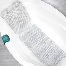 Full Body Bath Pillow Bathtub Mat Luxury Cushion Anti Bacterial Non Slip Bath Mat Shower Mats Powerful Suction Cup Bathtub Mat Bathtub Pillow Bathroom Tub Mats