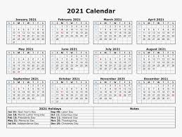 The user, after downloading the print of 2021 calendar with notes. Calendar 2021 Png Photo Free Printable 2021 Calendar With Holidays Transparent Png Transparent Png Image Pngitem