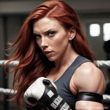 red scarlett long smooth hair Prompts