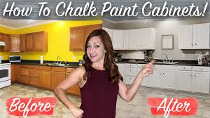 And choosing a paint color for kitchen cabinets is no different. How To Chalk Paint Kitchen Cabinets No Sanding Fast Easy Diy Youtube