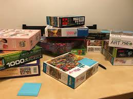 Jigsaw puzzles provide an entertaining way to keep your brain engaged. Going To A Group Puzzle Swap Tomorrow And Organizing The Puzzles I M Taking There Jigsawpuzzles