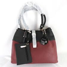 Wilson Leather Carry All Tote Wristlet Crossbody Purse Red Black Faux Leather Wilson Wilsons Leather Black Faux Leather Purses Crossbody