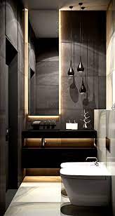 45 Beautiful And Cozy Modern Bathroom Design Ideas Bathroomideas Bathroomremodel Bathroomdesign Apartment Bathroom Design Modern Bathroom Elegant Bathroom