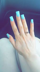 See these beautiful light blue acrylic nails with glitter, diamonds, geometric designs, and more. Square Blue Acrylic Nails Blue Nails Blue Acrylic Nails Fake Nails