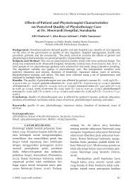 Jurnal fisioterapi dan rehabilitasi (jfr) vol. Https Media Neliti Com Media Publications 235386 Effects Of Patient And Physioterapist Ch 05ecc095 Pdf