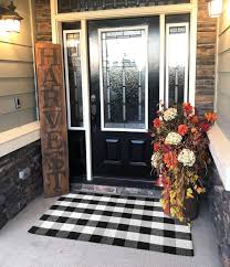 Bedroom Black And White Checkered Rug Ukeler Black And White Rug 3 5 Cotton Farmhouse Layered Doormat Hand Woven Checkered Carpet Plaid Rug For Doorway Kitchen In 2020 White Rug Plaid Rug Black White Rug