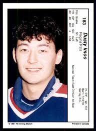 Dusty imoo, who last week was best known as the guy who helped jack campbell find his game, was initially greeted with open arms by people like myself, in fact i wrote a glowing post about his addition to the organization. 1991 92 7th Inning Sketch Whl Dusty Imoo 183 On Kronozio