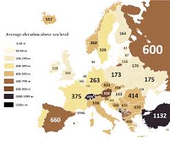 An altitude generator can produce varying oxygen levels from sea level (20.9% oxygen) to 20,000 feet to 6000 meters (9.5% oxygen). Average Elevation Above Sea Level Of European Countries Oc Mapporn
