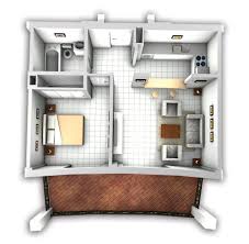 Mockup With Furniture Tiny House Cabin Apartment Floor Plans House Plans