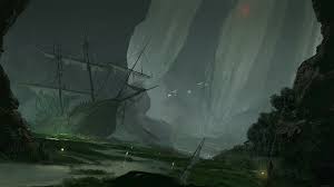 artwork, fantasy art, ship, sailing