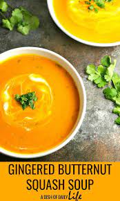 Gingered Butternut Squash Soup Recipe Butternut Squash Ginger Soup Butternut Squash Sweet Potato Recipes Ginger Soup Recipe