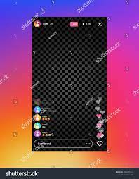 Stories Screen Live Stream Camera Instagram Interface Photo Frame Design Social Media Network Post Template Instagram Stock Images Instagram Instagram Template