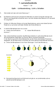 • • wenn wir auf der erde im kernschatten des mondes stehen, können wir eine totale sonnenfinsternis betrachten. 1 Lernzielkontrolle Pdf Free Download